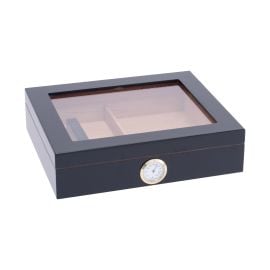 Lucienne Cedar Humidor with Hygrometer, Brown, 11in x 9in x 3in