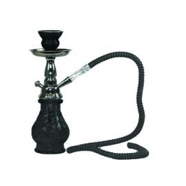 Badshah Lil Pear 1 Hose Hookah, Black, 10 in