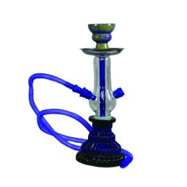 Badshah Mist 1 Hose Hookah, Blue, 12 in