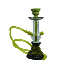 Badshah Mist 1 Hose Hookah, Yellow, 12 in