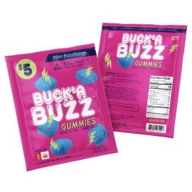 Buck'A Buzz Delta 9 Gummies- 5PK, Blue Buzzberry, 50 mg