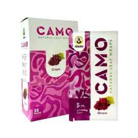 Camo Hemp Wraps- 5PK (25CT), Grape