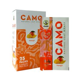 Camo Hemp Wraps- 5PK (25CT), Mango