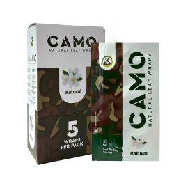 Camo Hemp Wraps- 5PK (25CT), Natural