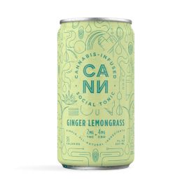 CANN D9/CBD Infused Social Tonic, Ginger Lemongrass, 6mg