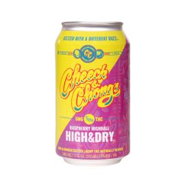 Cheech & Chong's High & Dry Seltzer, Raspberry Highball, 5MG