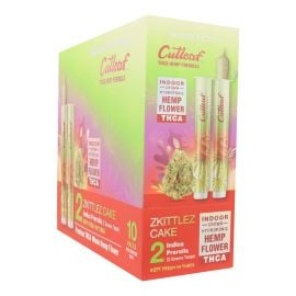 Cutleaf THCA Prerolls- 2PK (10CT), Zkittlez Cake (Indica), 2 g