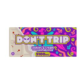 dozo Don't Trip Mushroom Chocolate Bar, Cookies & Cream, 5100MG