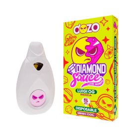 dozo THCA Diamond Sauce Live Rosin Disposable (5CT), Luigi OG, 5G