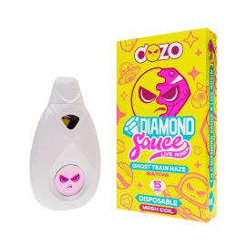 dozo THCA Diamond Sauce Live Rosin Disposable (5CT), Ghost Train Haze, 5G