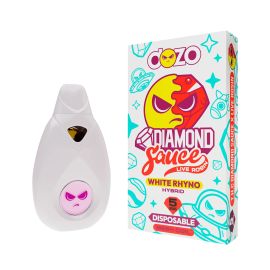 dozo THCA Diamond Sauce Live Rosin Disposable (5CT), White Rhyno, 5G