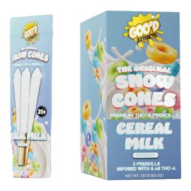 GOO'D THCA Snow Cones Prerolls- 3PK (5CT), Cereal Milk (Hybrid), 1.2 g