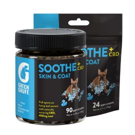 Green Gruff Soothe Skin & Coat CBD Soft Chews for Dogs