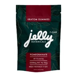 Jelly High Potency 7-OH Kratom Gummies- 40PK, Pomegranate, 2000 mg