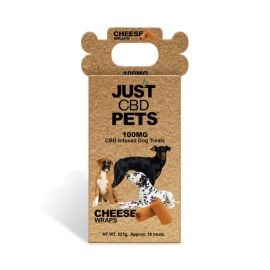 Just CBD Dog Treats, Cheese Wrap, 100 mg