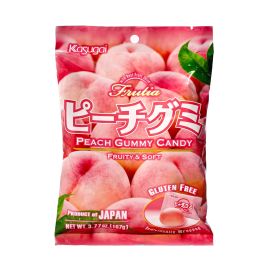 Kasugai Gummy Candy, Peach, 3.77 oz