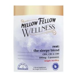 Mellow Fellow Wellness CBD Gummies Display- 2PK (30CT), Tropic Medley (Rest), 100 mg