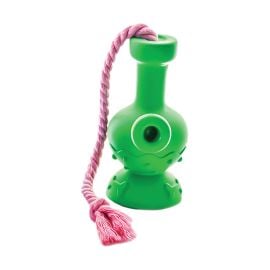 Puff Palz Tough Dog Toy, Green Tug-N-Toke