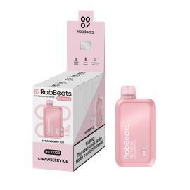 RabBeats RC10000 Disposable (10CT), Strawberry Ice, 5%