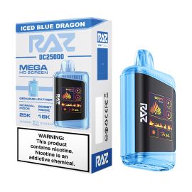 RAZ DC25000 Disposable (5CT), Iced Blue Dragon, 5%