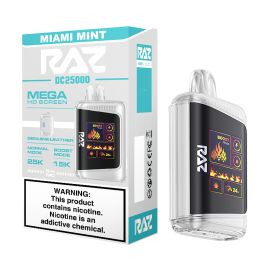 RAZ DC25000 Disposable (5CT), Miami Mint, 5%