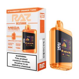 RAZ DC25000 Disposable (5CT), Strawberry Orange Tang, 5%