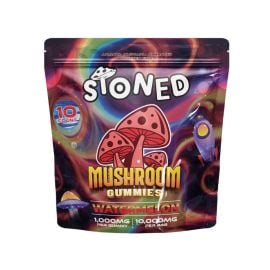 STONED Amanita Muscaria Gummies- 10PK, Watermelon Rings, 10000 mg