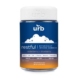 Urb Restful Botanically Infused Gummies- 30PK, Elderberry & Blueberry, 62.5 mg