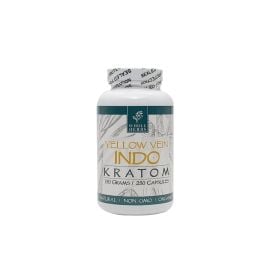 Whole Herbs Kratom Capsules, Yellow Vein Indo, 250PK