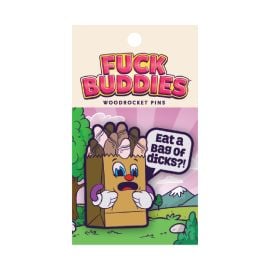 Wood Rocket Enamel Pin, Fuck Buddies Bag Of Dicks