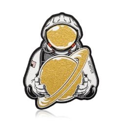 Hemper Astronaut Mood Mat, White/Gold, 7in X 8in