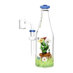 Pulsar Flower Garden Bottle Rig, Clear, 8.5 in